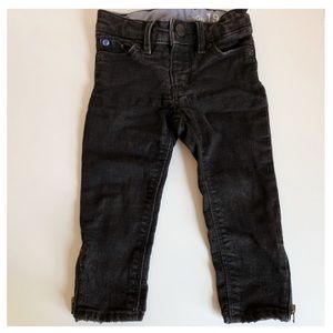 BABY GAP 1969 Soft Black Skinny Jeans Zipper Ankle